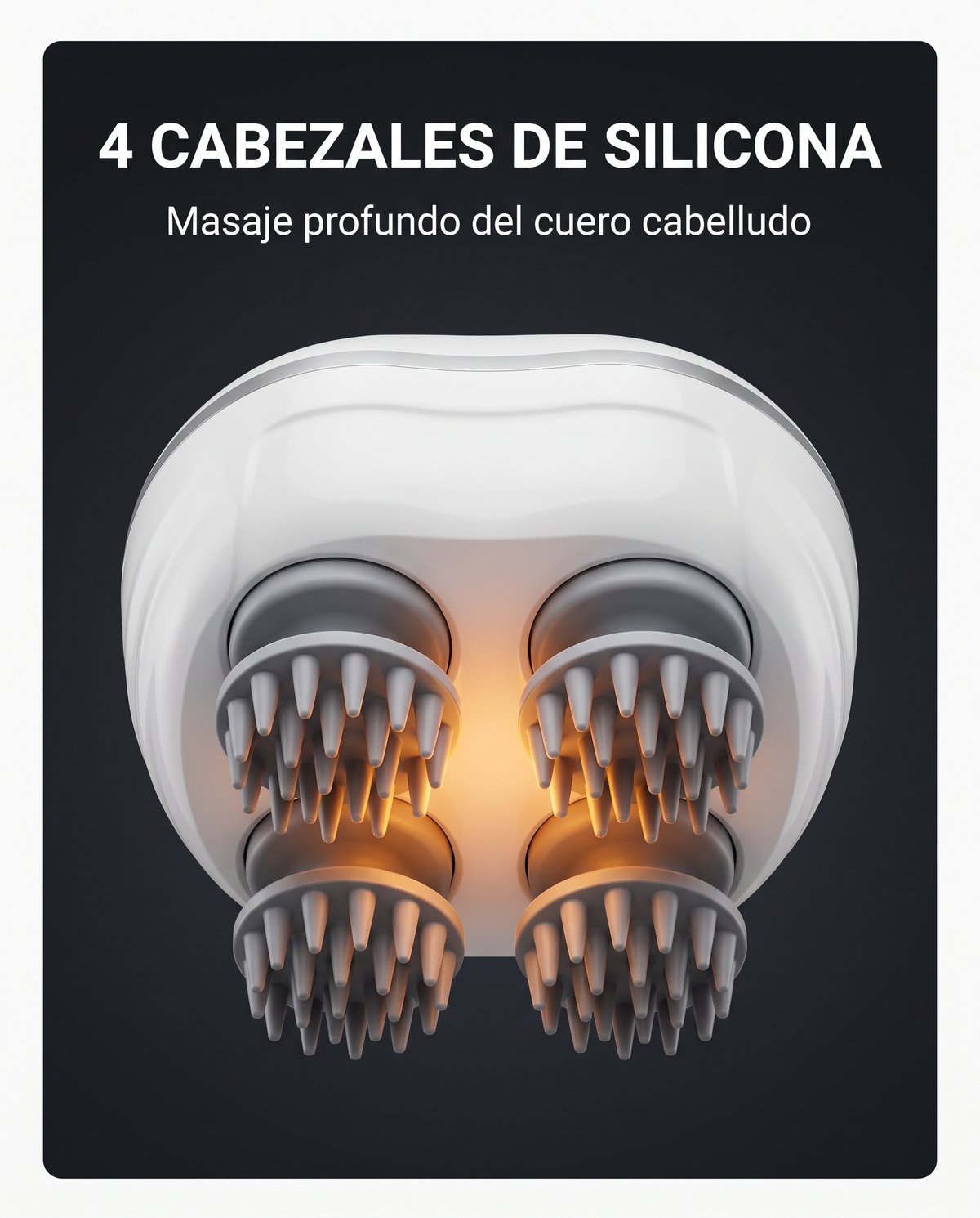 4 cabezales de silicona - masaje profundo